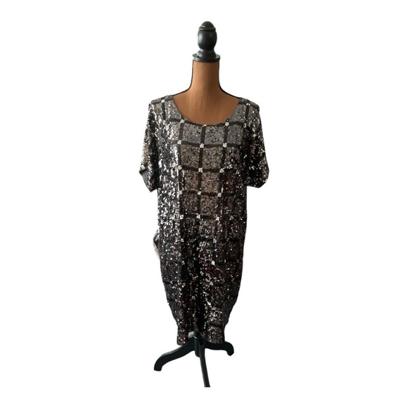 Michael Michael Kors Sequined Sheath Dress Size Large - Picture 1 of 4